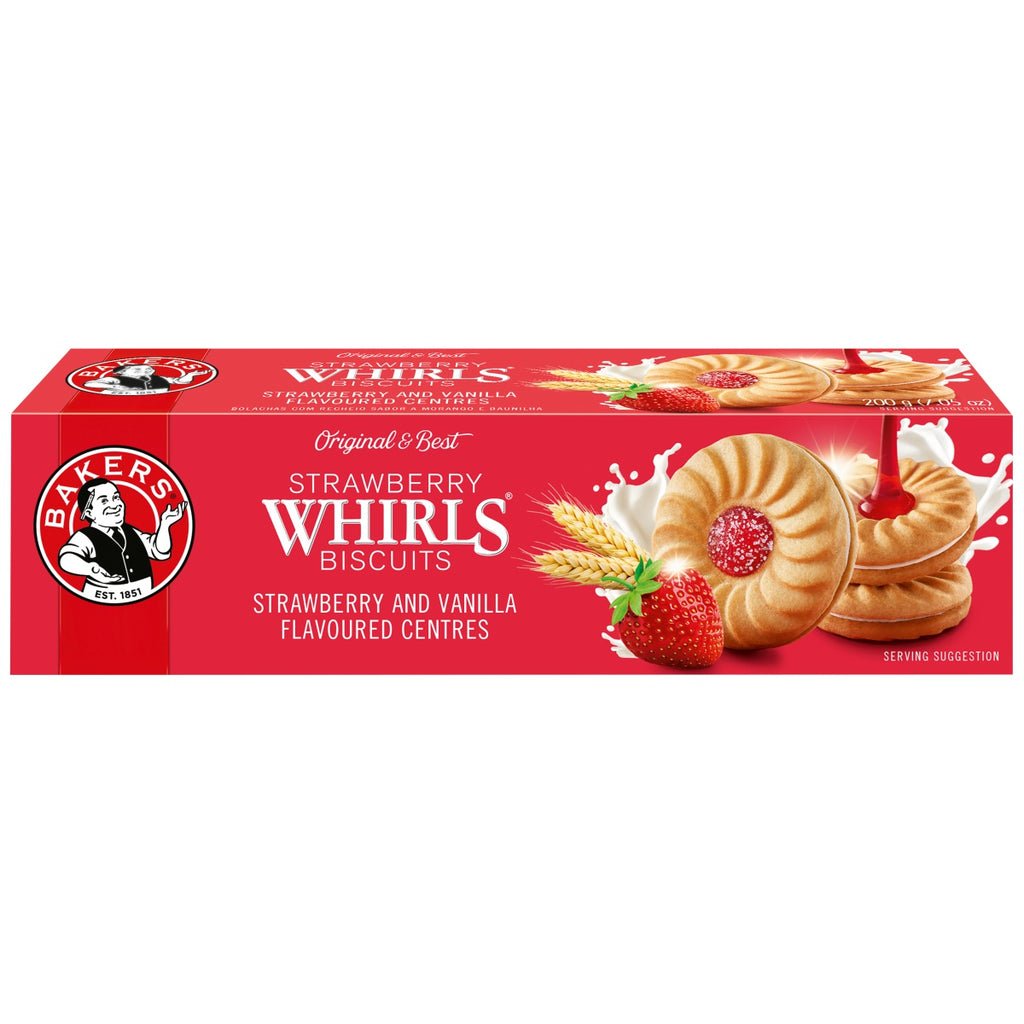Bakers Strawberry Whirls Bisquit 200g
