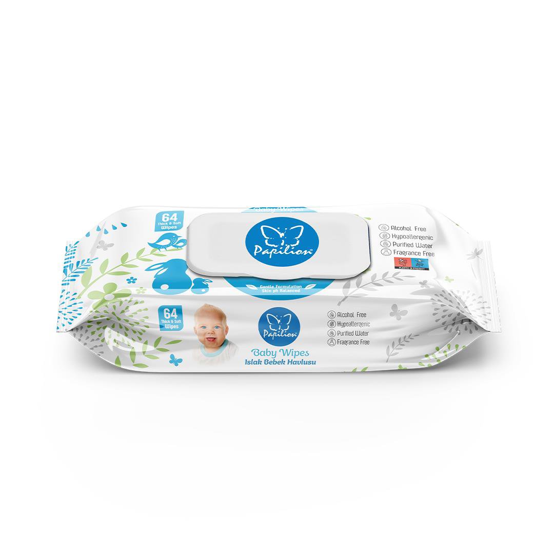 Papilion Baby Wipes 64s