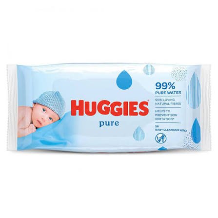Huggies Pure Baby Wipes 56s