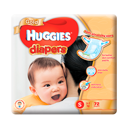 Huggies Gold Diapers 72s