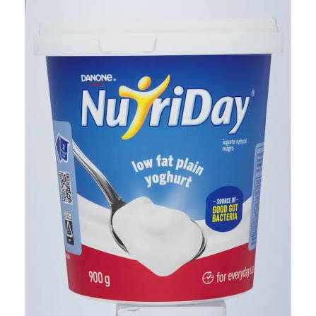 NutriDay Plain Low Fat Yoghurt 900g