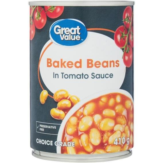 Great Value Baked Beans In Tomato Sauce 410g - fresh grocery product